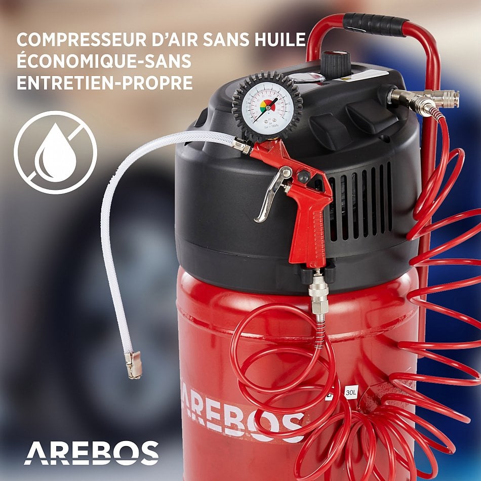 Compresseur d'air 30L - 1500W - 4260627424931 - Équipement de garage