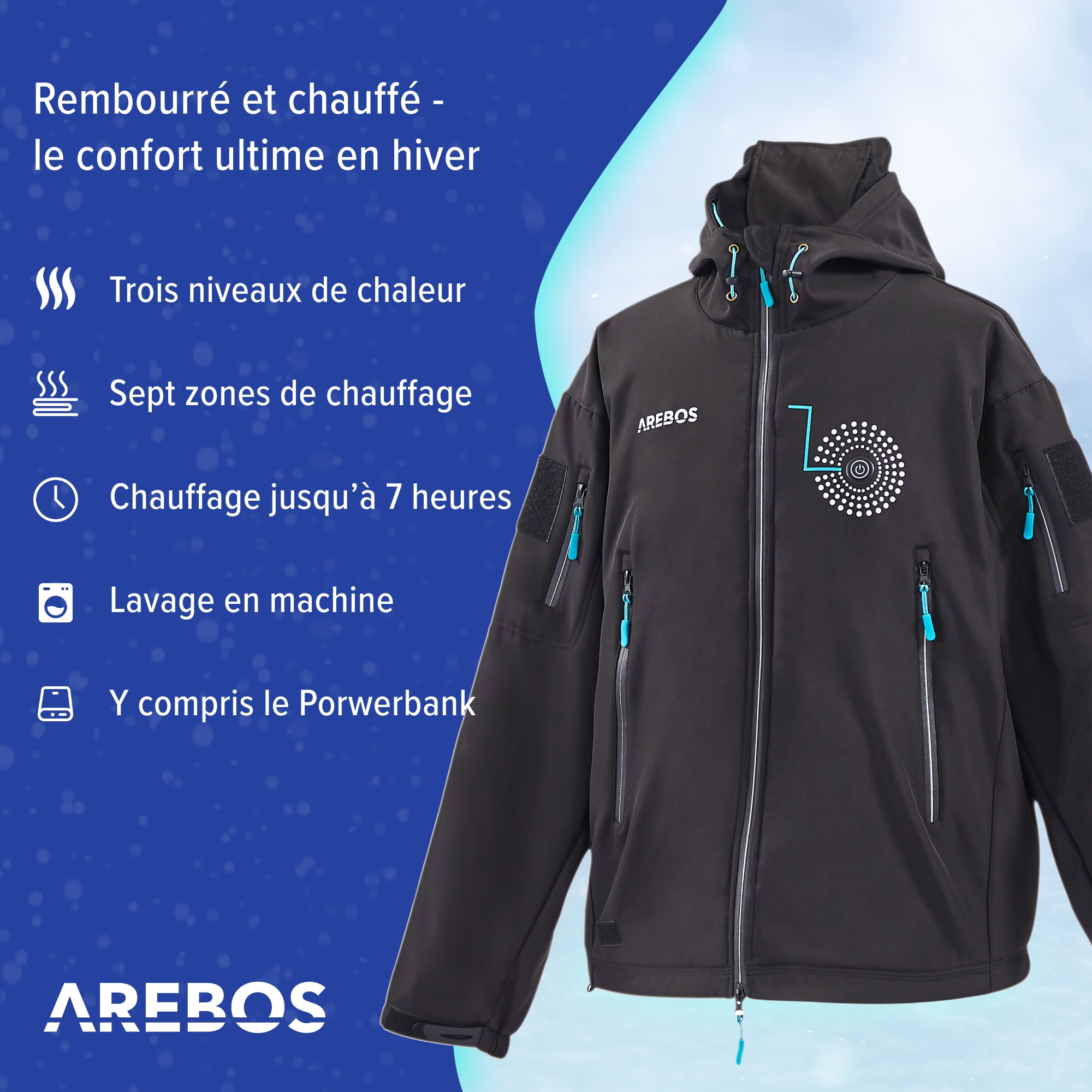 Veste d'hiver avec chauffage infrarouge intégré - 9999987763116 - Technique  de la maison