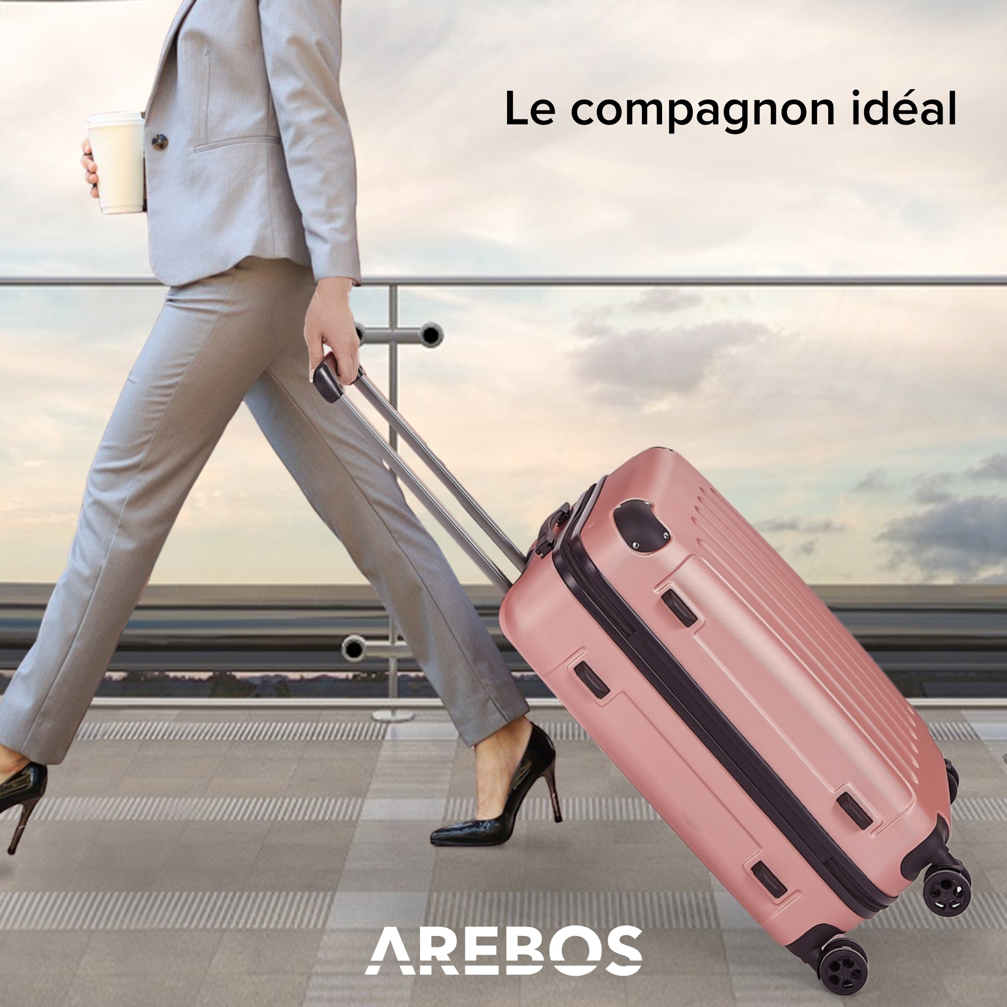 Set de 4 valises de voyage Rosé-or - 4252023112185 - Mallette de voyage