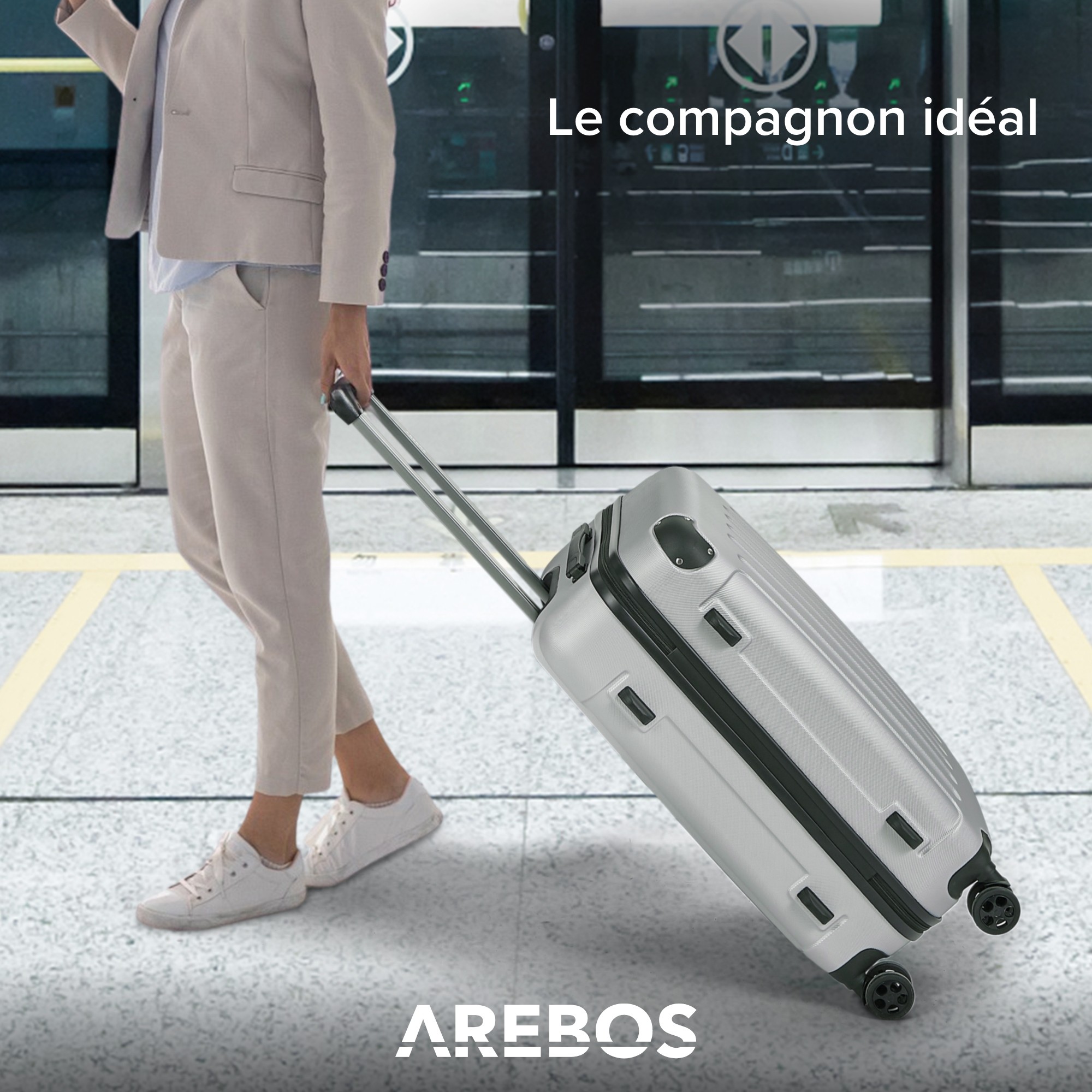 Valise trolley vide de technicien sur roulettes