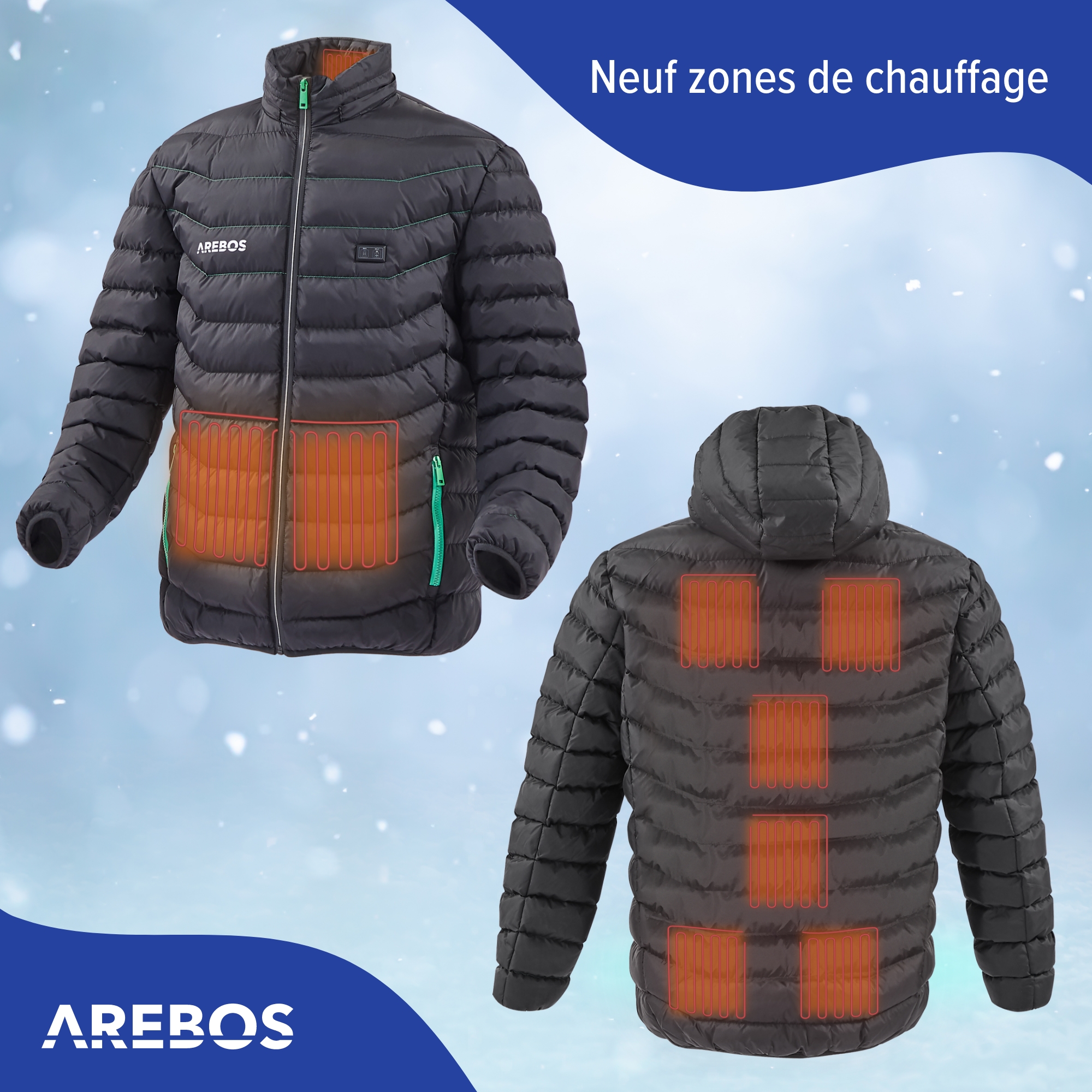 Manteau avec shop chauffage intégré