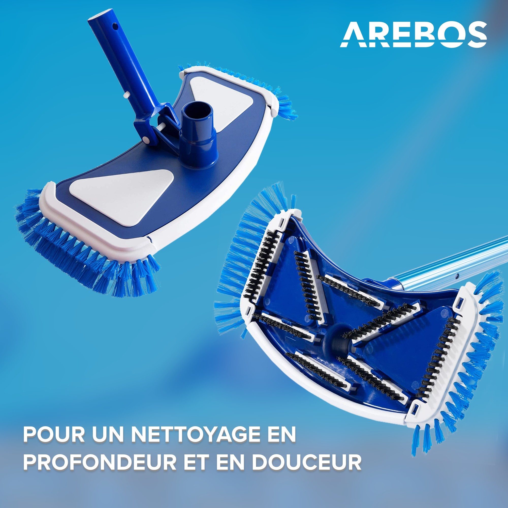 Petite Brosse à coulis Dure - Brosse à récurer Rigide  Brosse de Nettoyage  de Douche, Brosse de récurage de Pont Brosse de coulis pour garages,  piscines, balcons, entrepôts Odavom : 