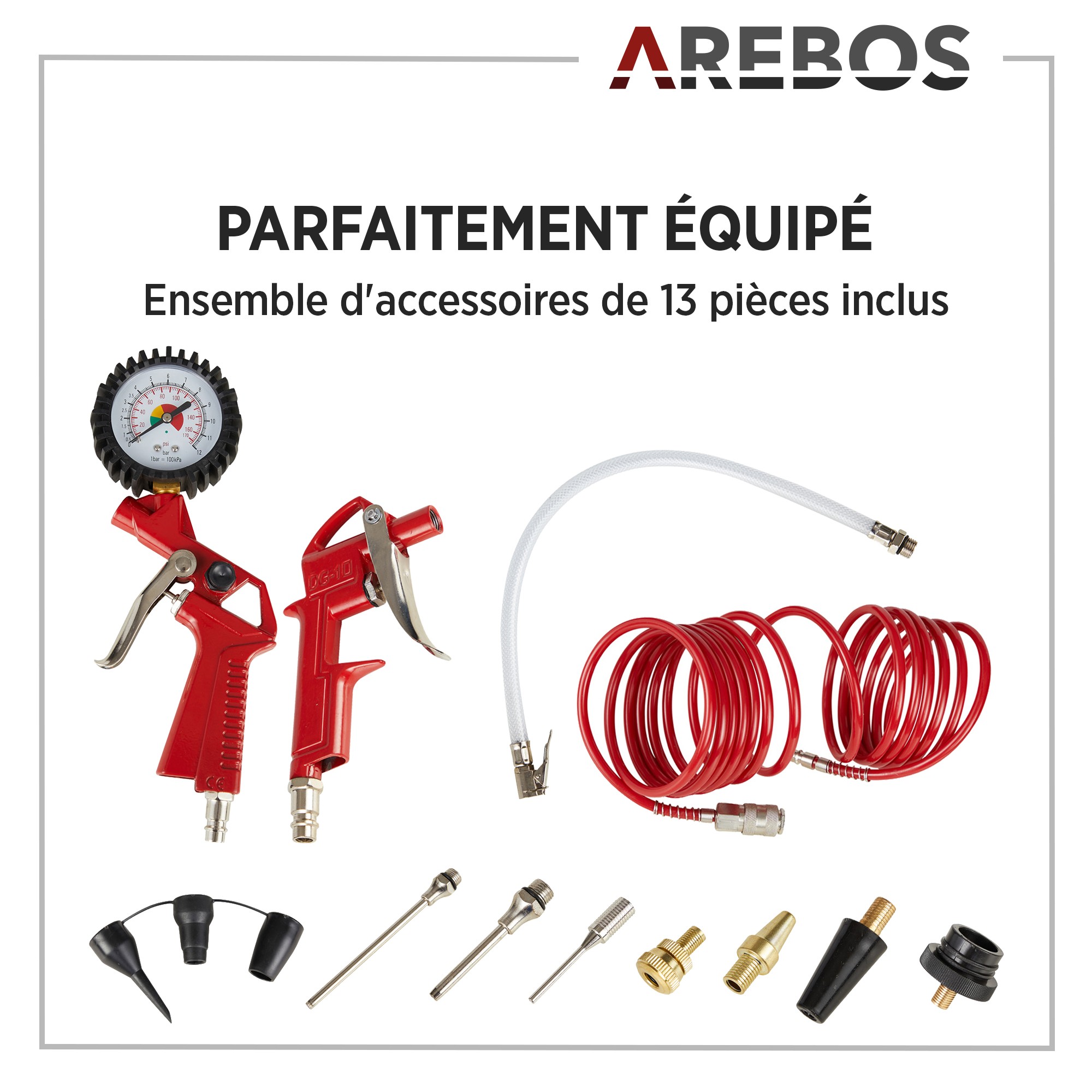 Compresseur d'air 50L - 1500W - 4260551588105 - Équipement de garage