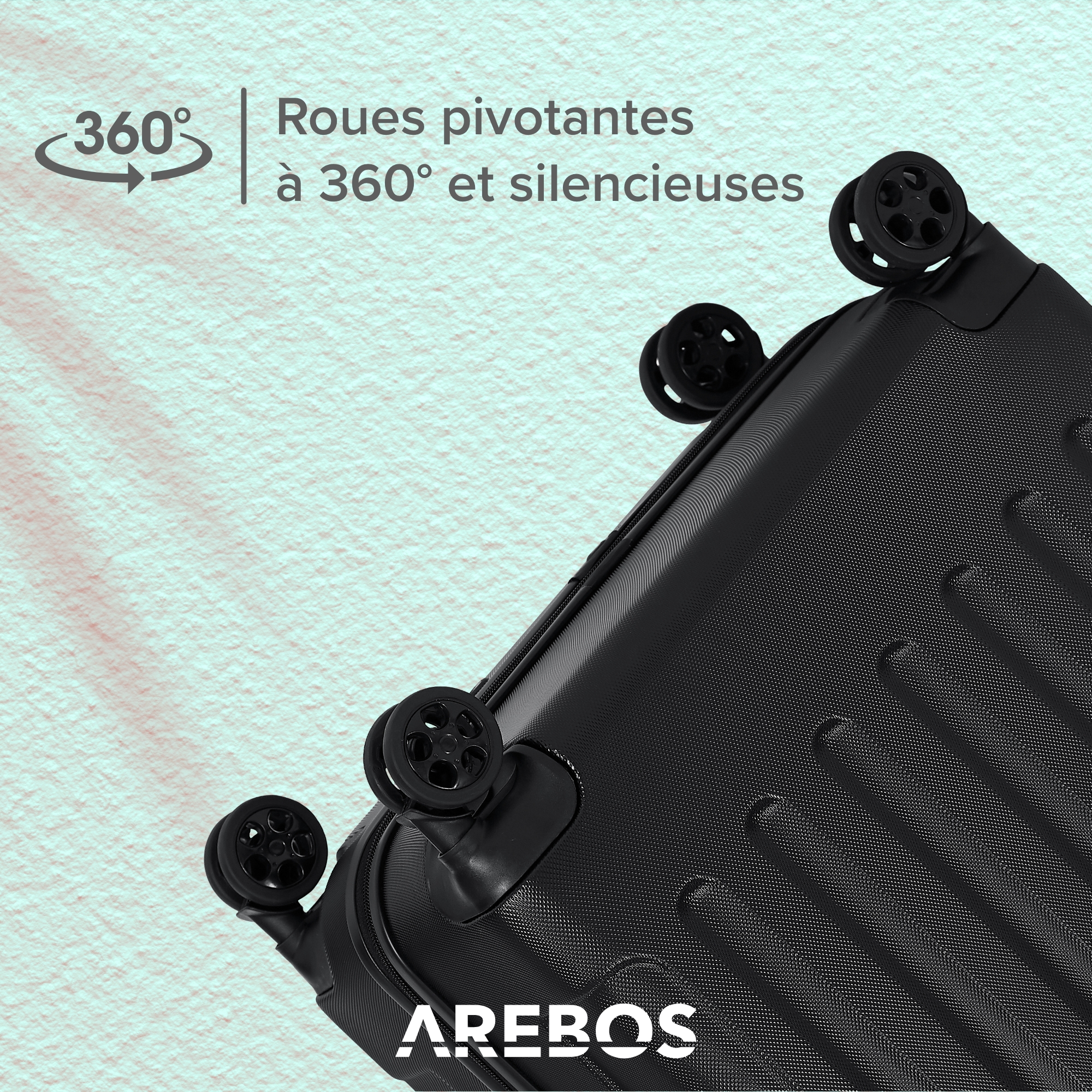 Set de 3 valises de voyage Noir - 4260627421008 - Jardin & Loisirs