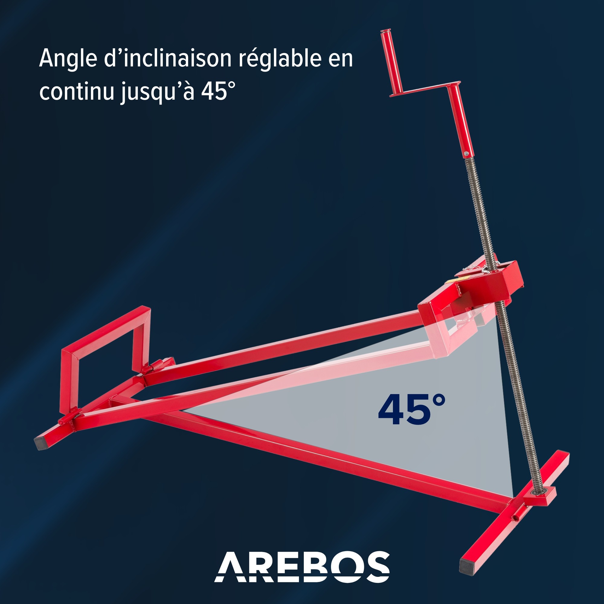 Cric lève tracteur tondeuse réglable en continu