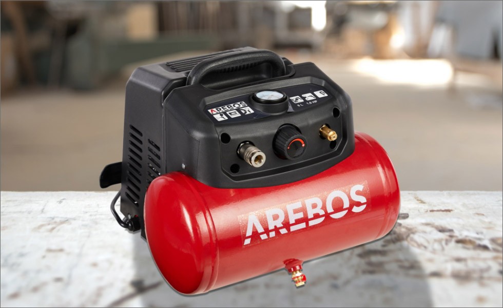 AREBOS Compresseur à air avec Cuve Sous Pression, 500 W