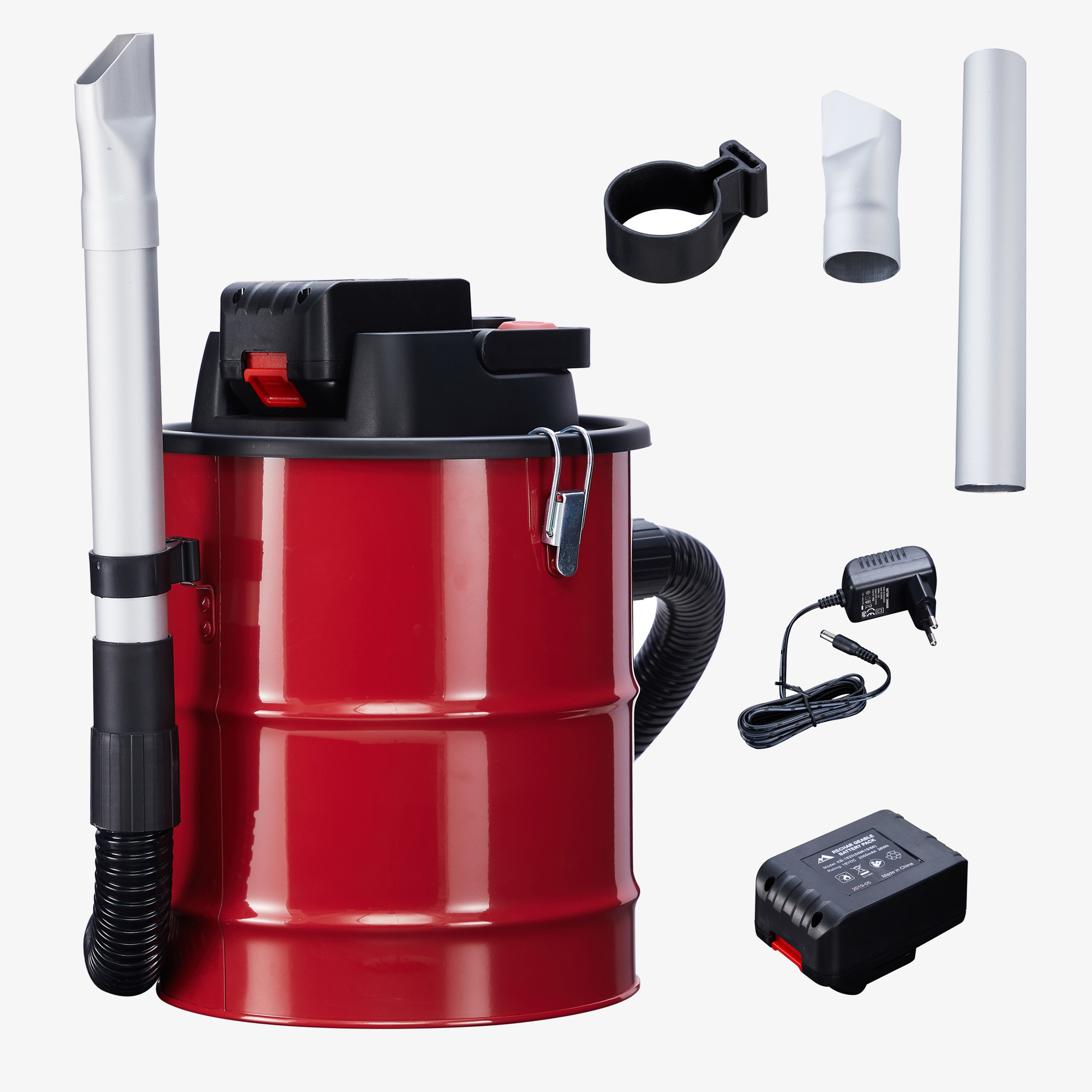 Arebos Aspirateur à Cendres avec Batterie Bac de récupération de 12L 140 W Filtre HEPA Inclus