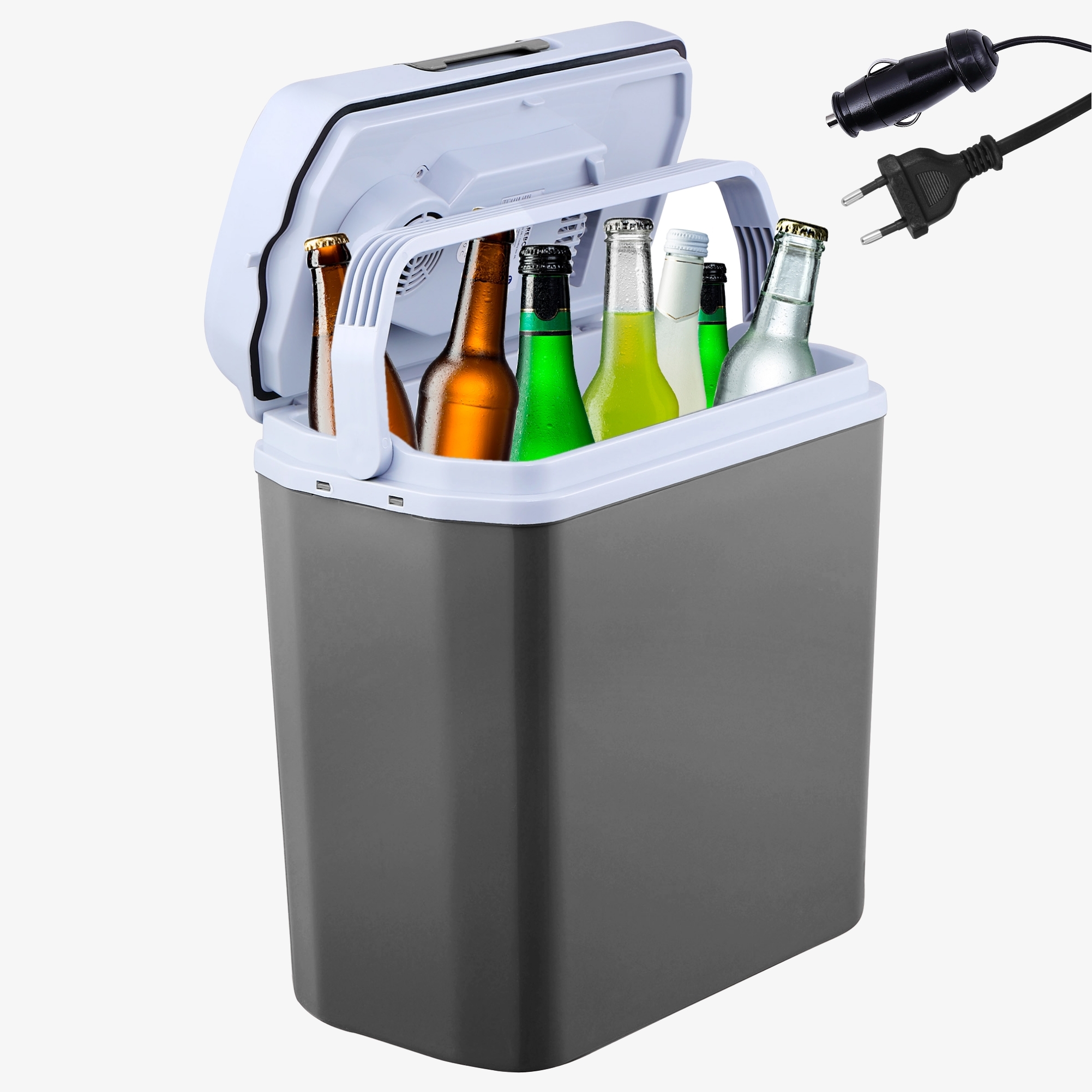 Arebos Réfrigérateur thermoélectrique 20L - voiture et prise de courant, froid et chaud, réfrigérateur mobile