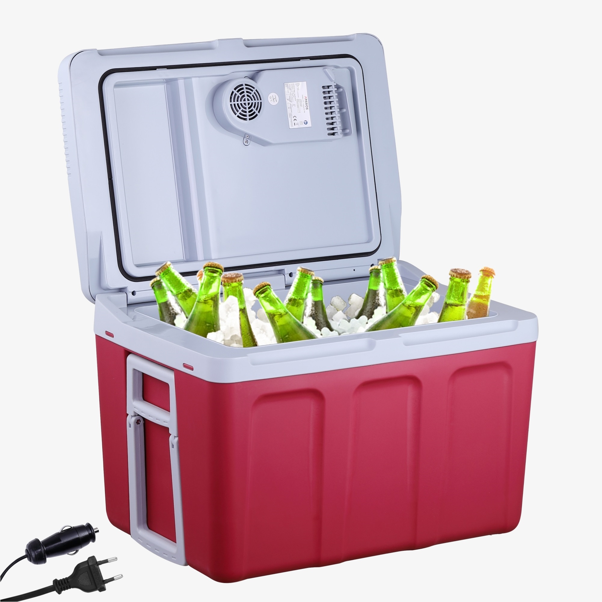 Arebos Réfrigérateur thermoélectrique 40L - voiture et prise de courant, froid et chaud, réfrigérateur mobile