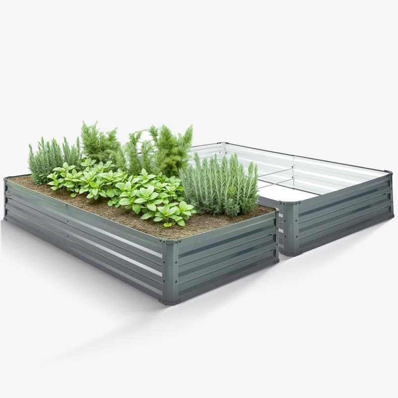 Arebos 2x Bac à légumes surélevé en métal Bac à plantes Capacité de charge : 500 kg Contenance : env. 470 L