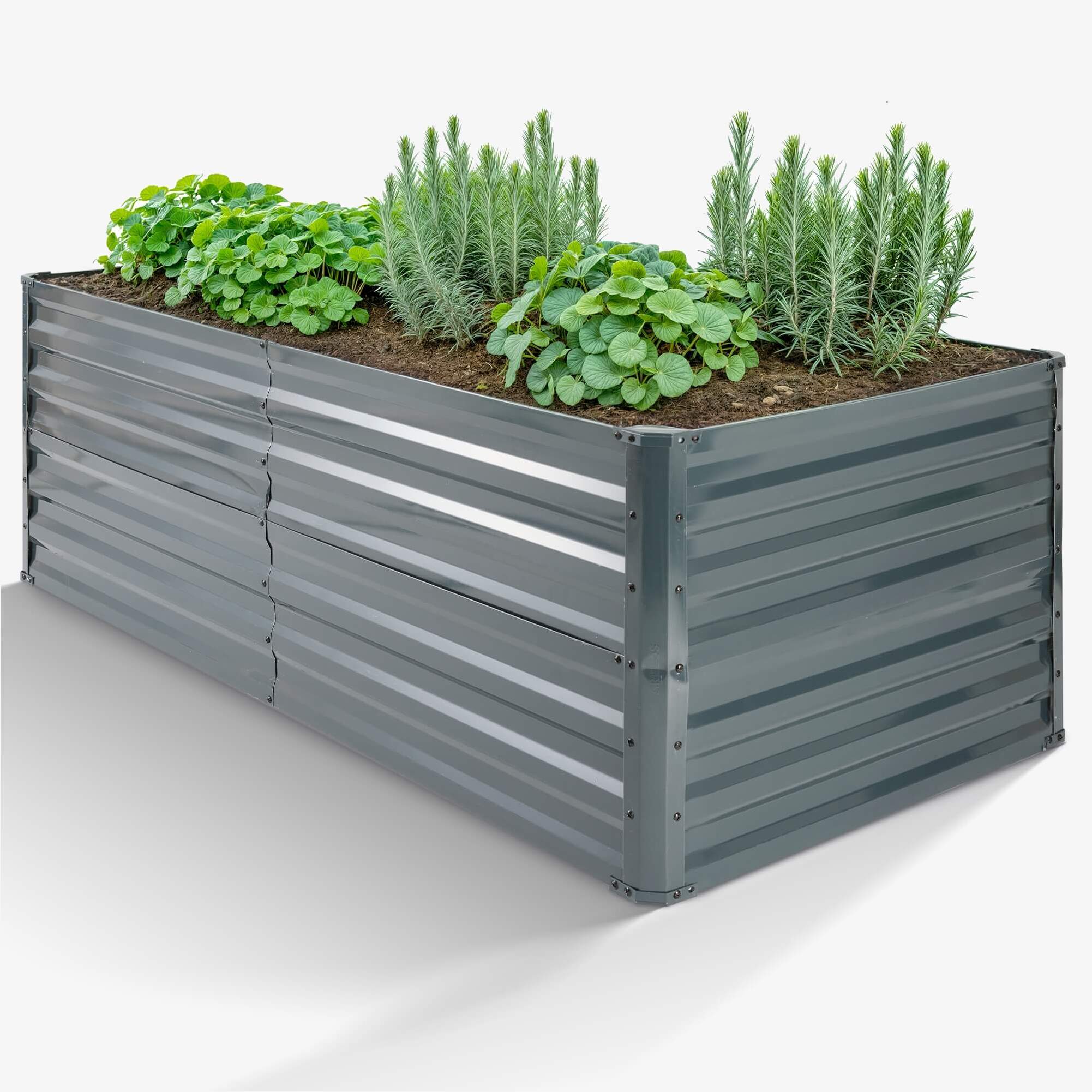 Arebos Bac à légumes surélevé en métal Bac à plantes Capacité de charge : 1300 kg Contenance : env. 1238 L