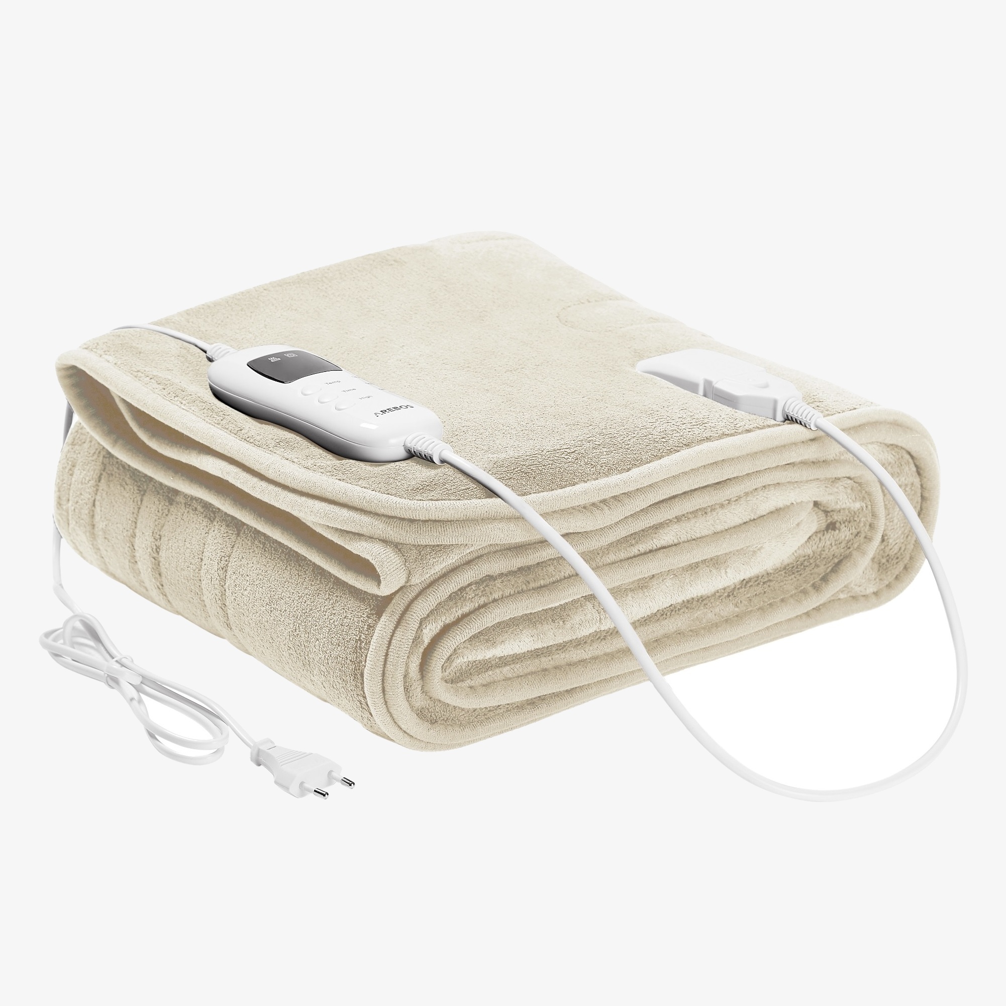 Arebos Couverture chauffante 180x130cm Lavable en Machine 9 Niveaux de Chauffage