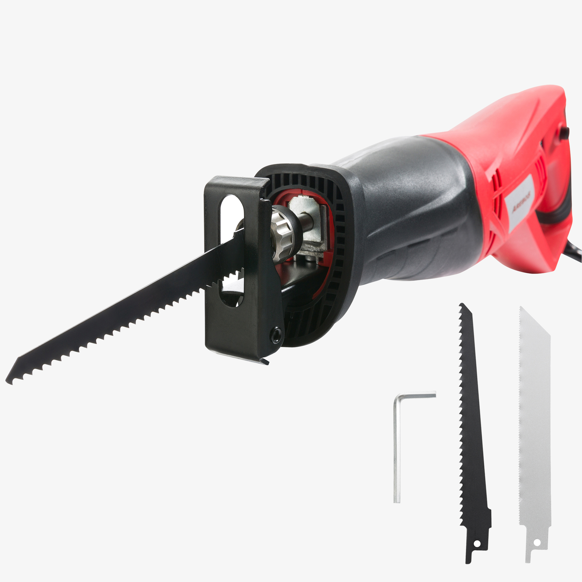 Arebos Scie sabre 750W - Scie universelle 2700 tr/min, sabot réglable & changement de lame