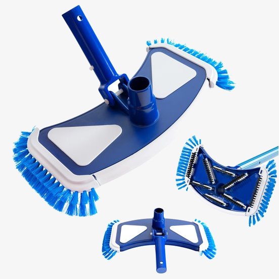 Arebos Aspirateur pour Piscine avec système de Clip Raccord pour Tuyau de Piscine Ø 32/38 mm Brosse de Piscine Bleu
