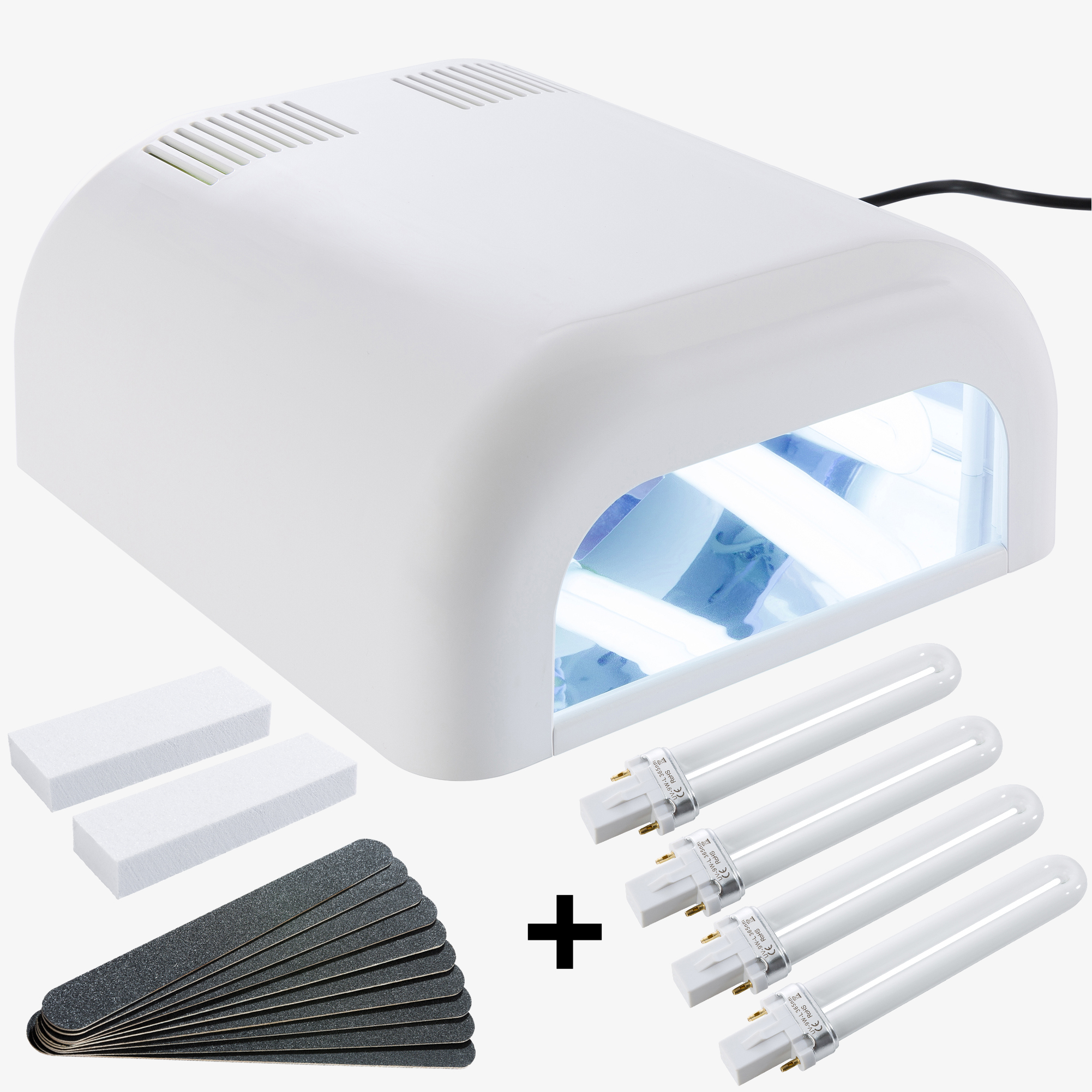 SINA Sèche-ongles lampe UV blanc incl. gel UV + minuterie