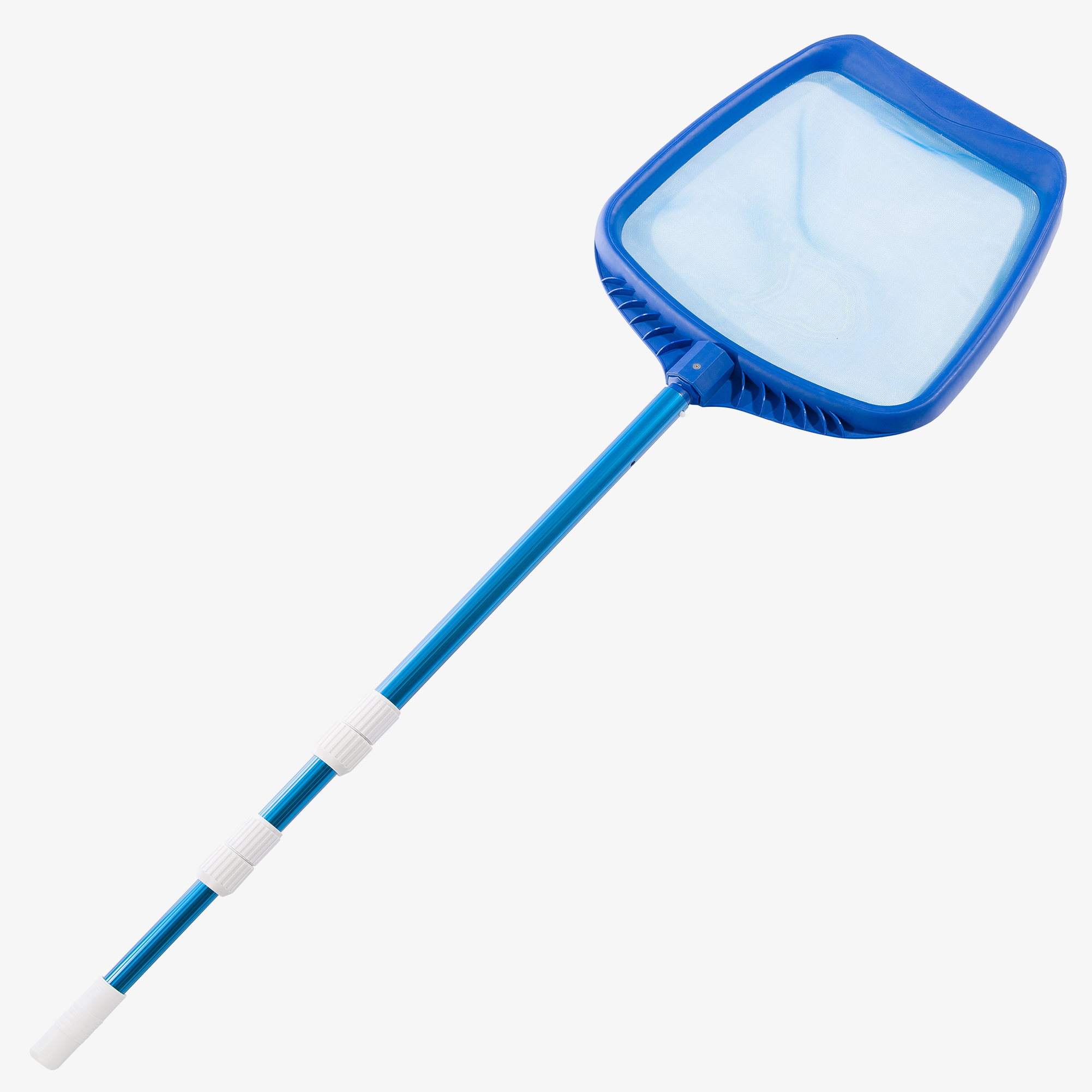 Arebos Epuisette de piscine avec manche télescopique - nettoyage de piscine,longueur 1,20-1,90m,plate & à mailles serrées