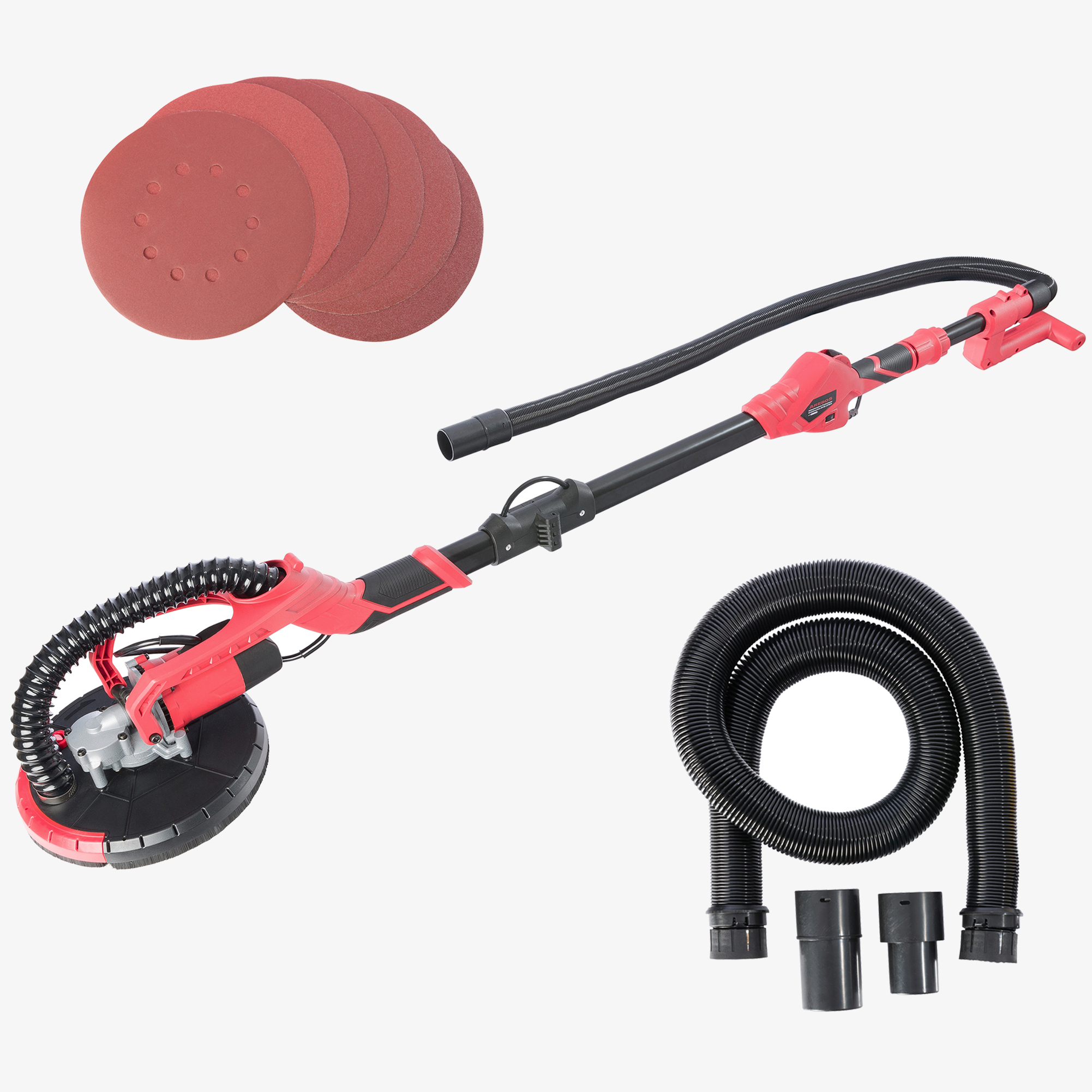 Arebos Ponceuse à Bras Ponceuse Girafe 710 watt Ø225 mm régulation de vitesse tête pivotante