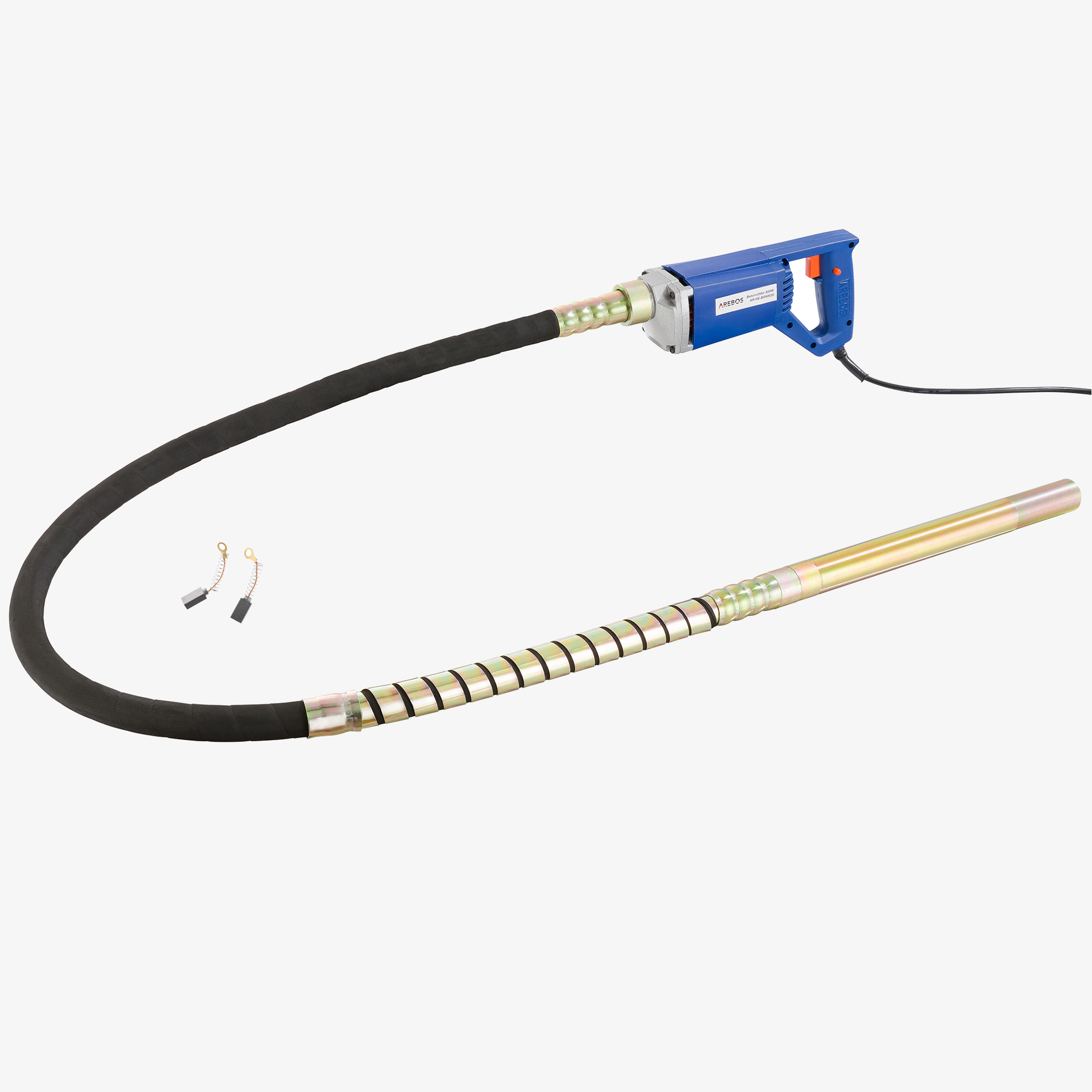 Arebos Vibrateur à Béton Vibrateur Interne Cylindrique Pour Beton 800W 2M