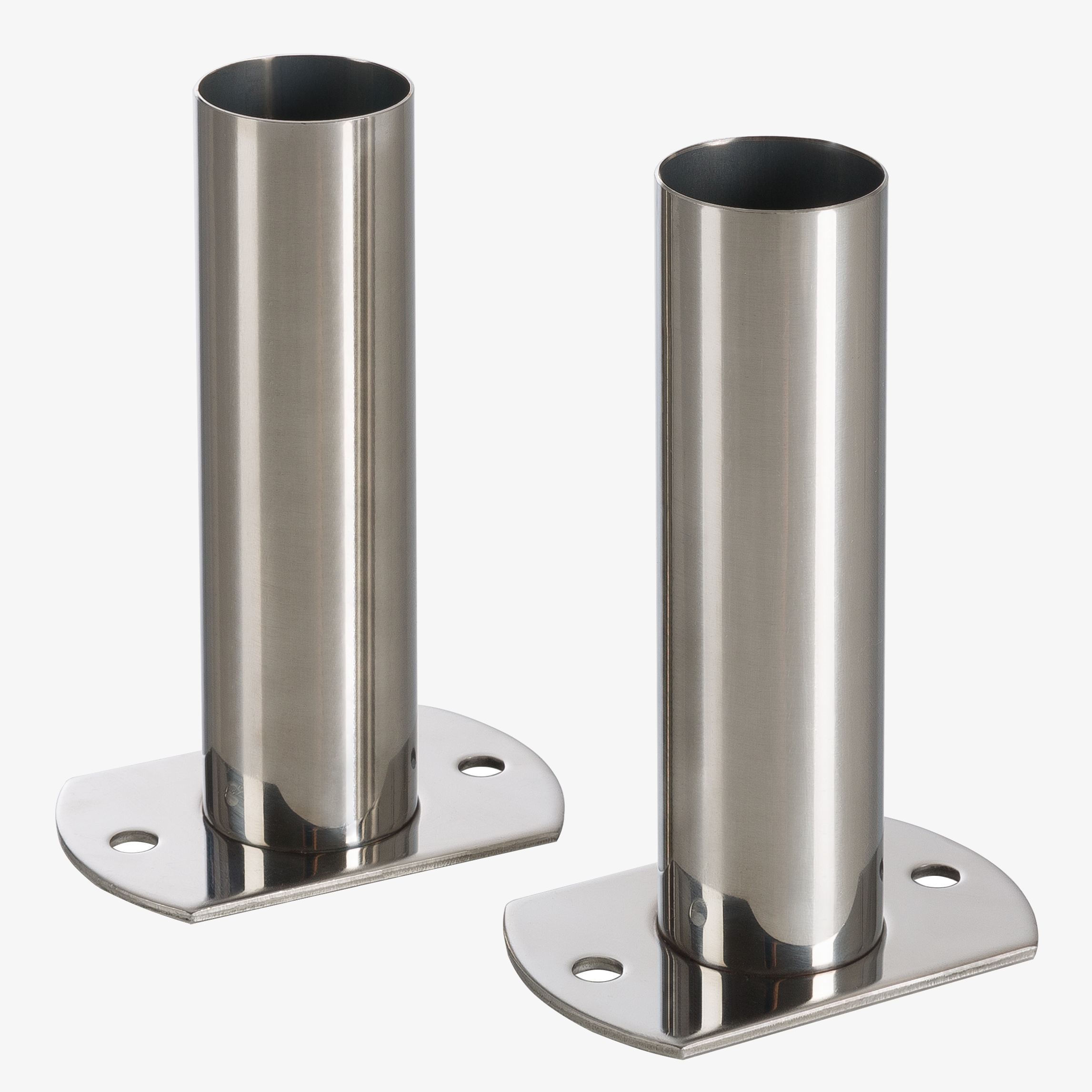 Arebos Set de montage en acier inoxydable pour échelle de piscine - tube à bride pour fixation - Ø 4cm
