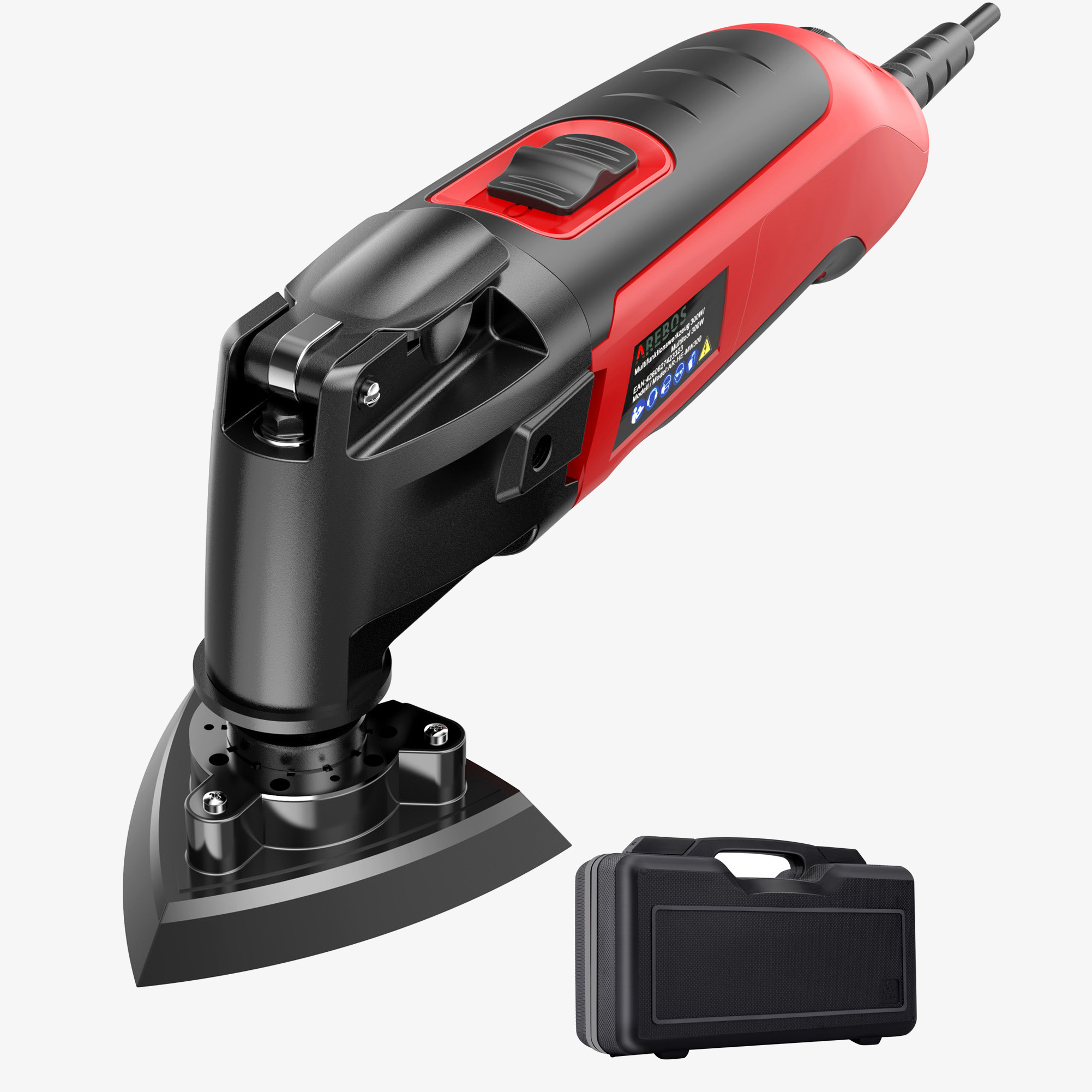Arebos Outil multifonctions 300W - 15000-22000U/min,Outil multifonctions avec 24 accessoires