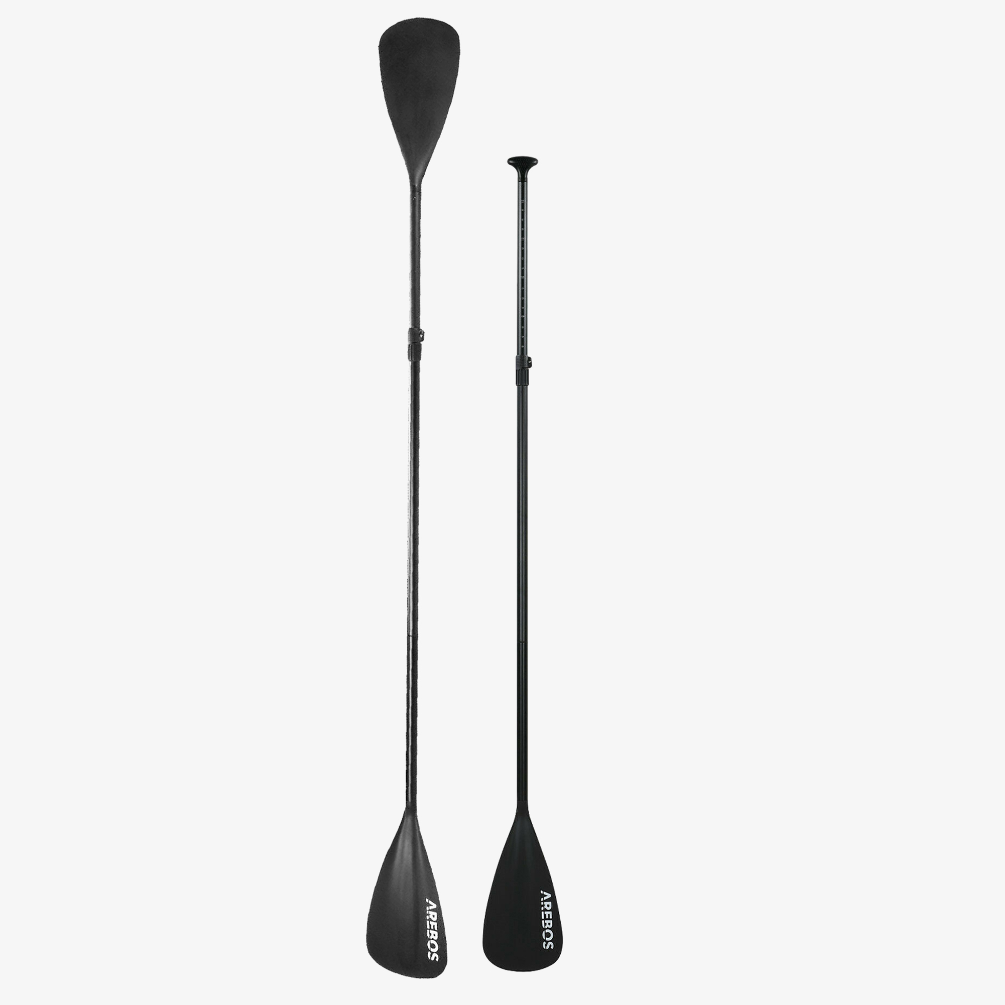 AREBOS pagaie double et simple 2-en-1 | pagaie d’appoint SUP | pagaie de canoë | kayak | télescopique 156–215 cm aluminium
