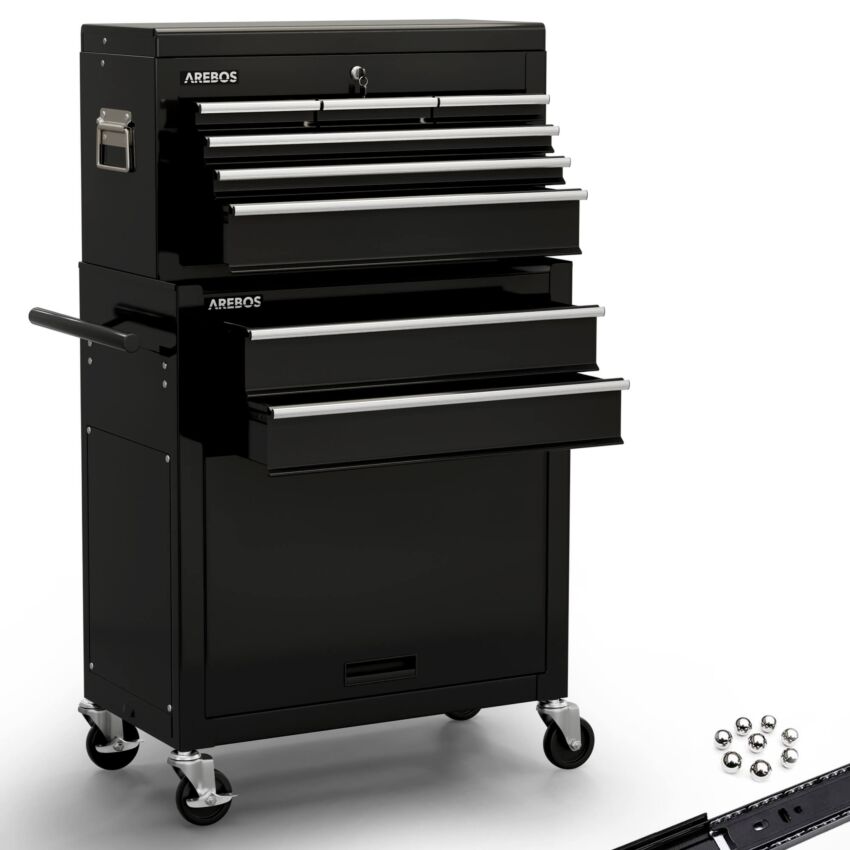 Servante d'atelier à 9 compartiments