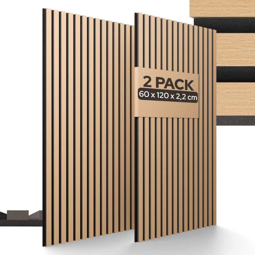 Lot de 2 panneaux acoustiques - Chêne