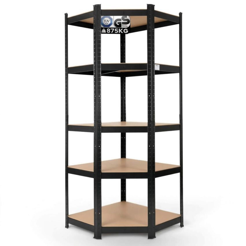 Étagère Charge Lourde 180 x 70 x 70 cm 875 kg -  Noir