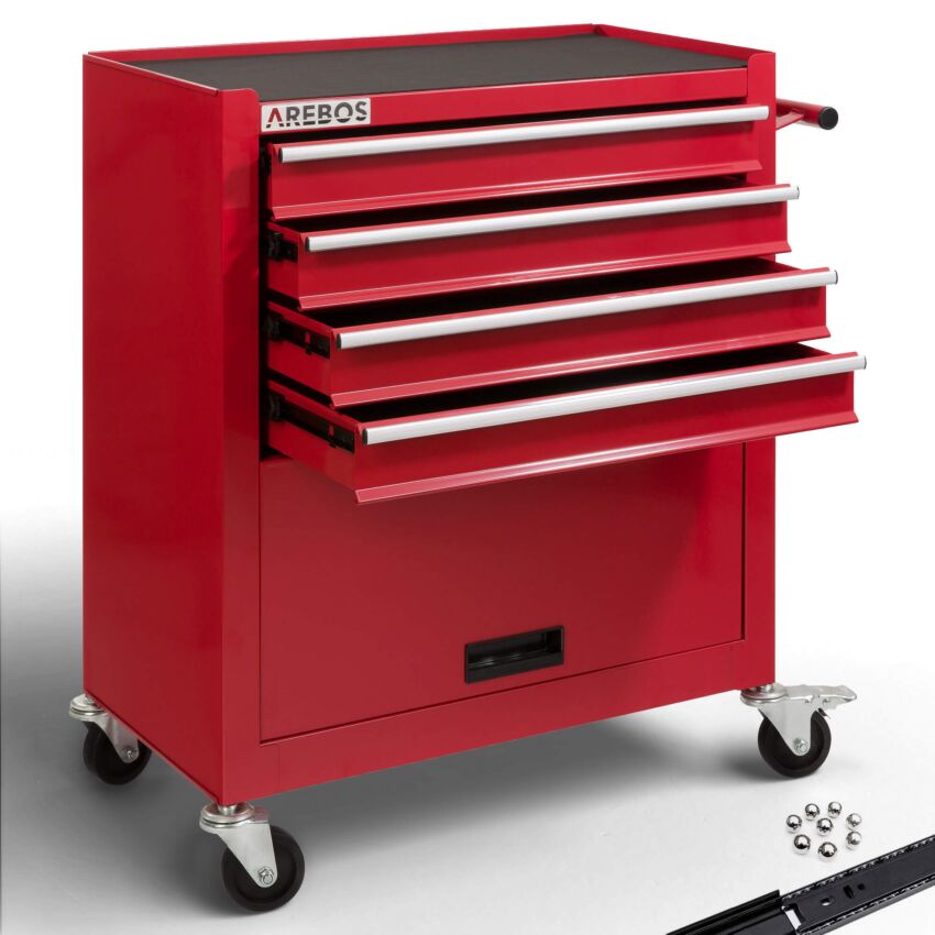 Servante d'atelier - à 4 compartiments et cabinet