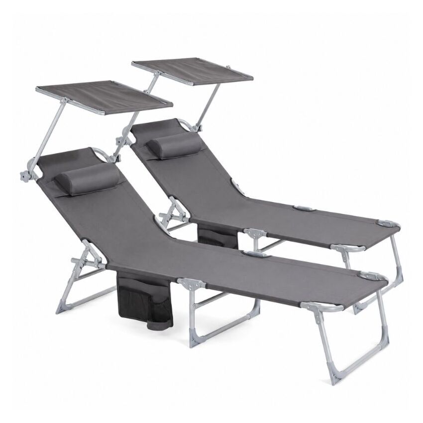 Bain de soleil pliable lot de 2