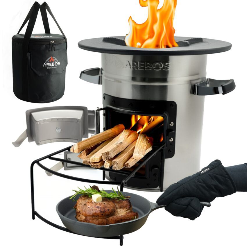 Four fusée argenté avec accessoires