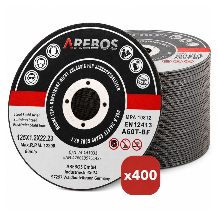 Disques à tronçonner 125 mm - 400 pièces