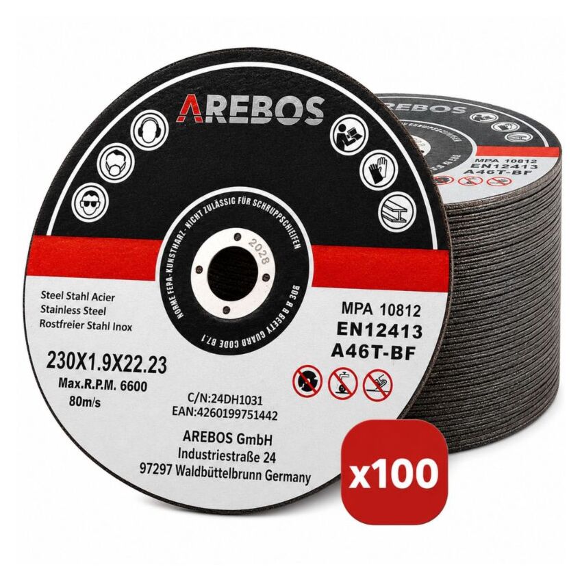 Disques à tronçonner 230 mm - 100 pièces