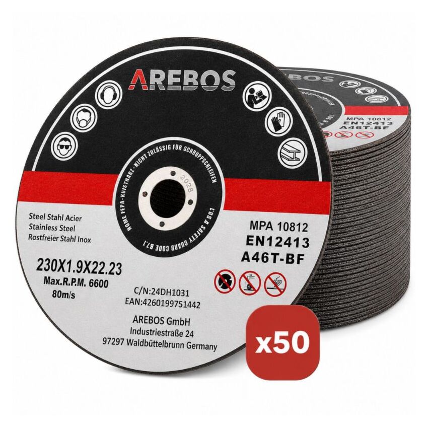 Disques à tronçonner 230 mm - 50 pièces