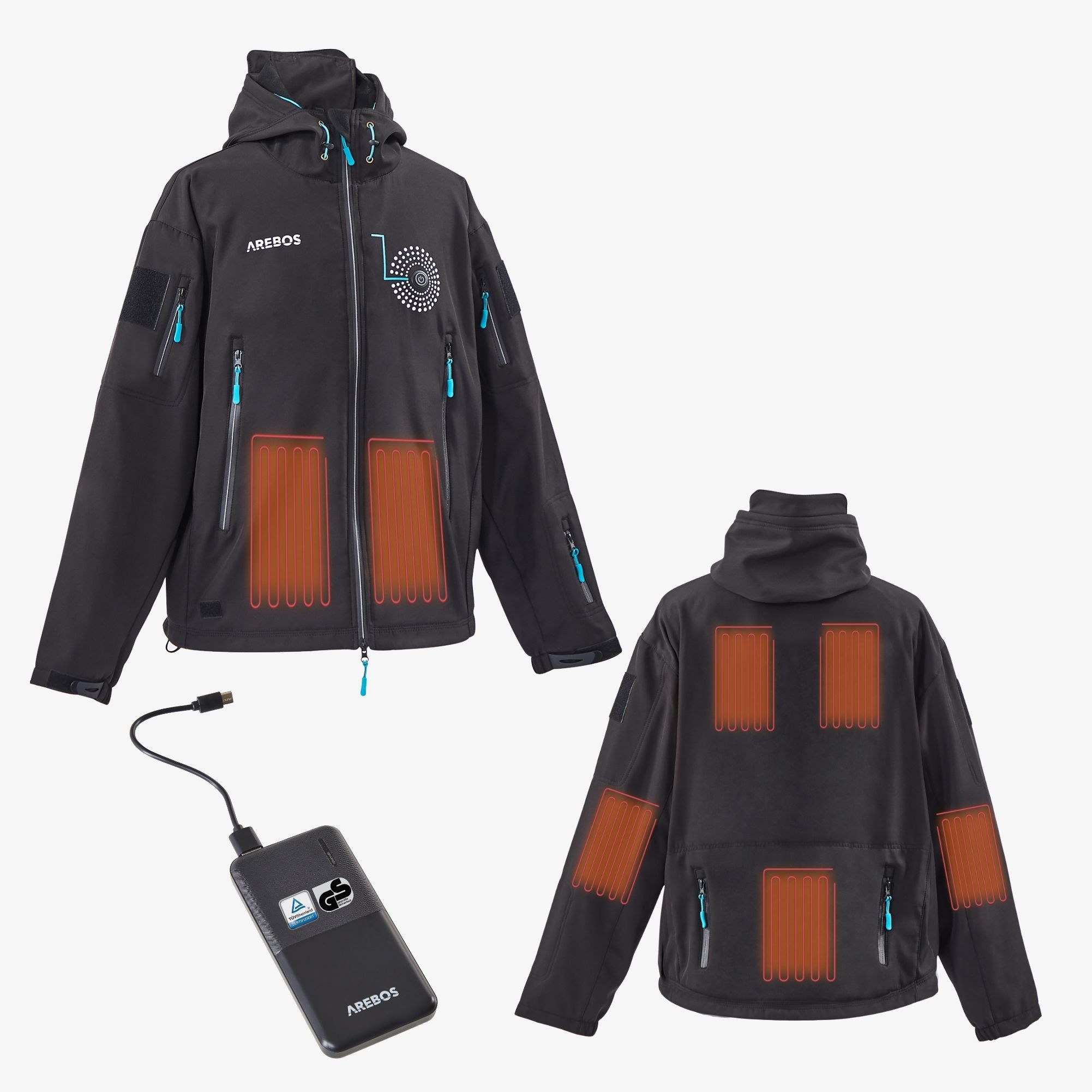 Manteau avec top chauffage intégré