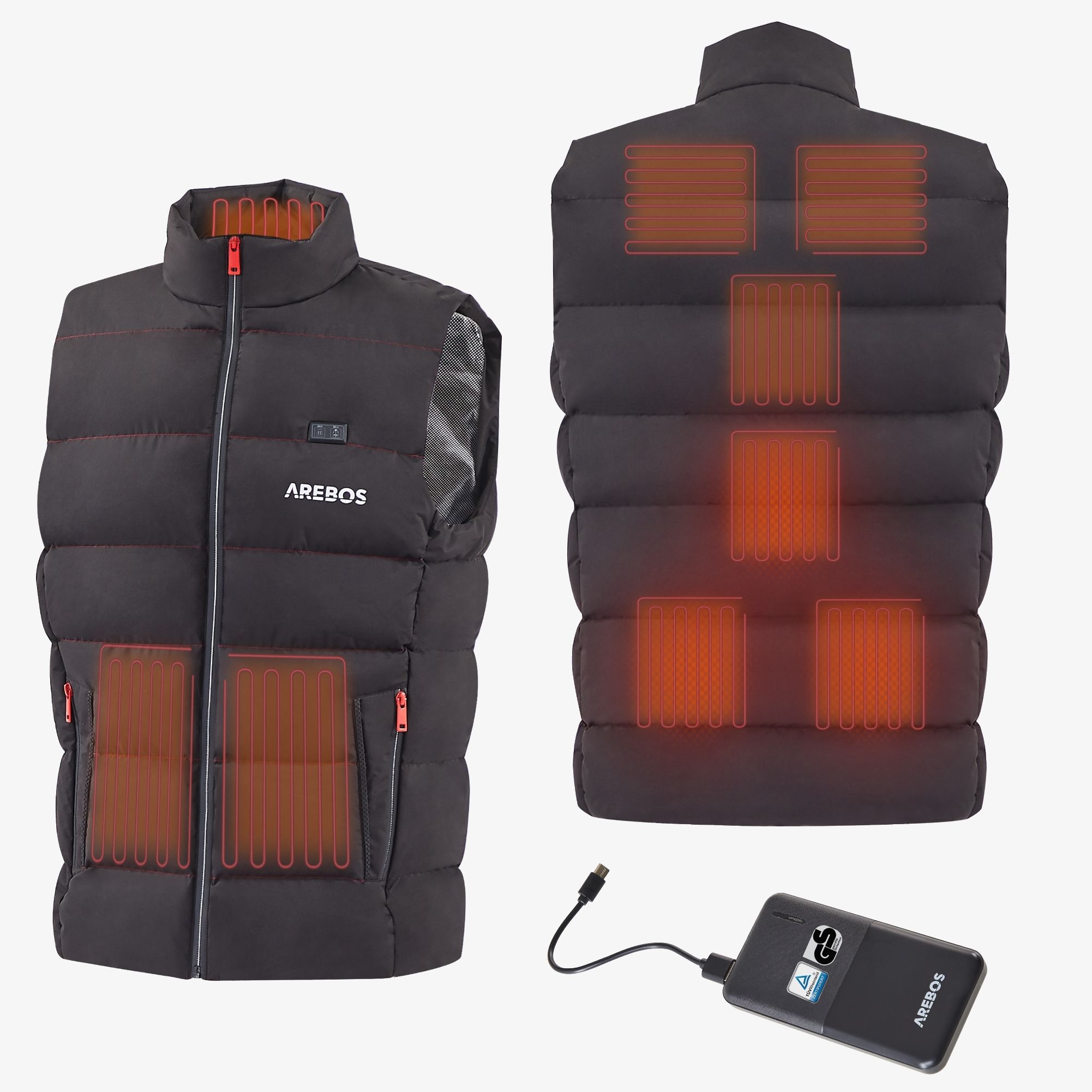 Gilet chauffant avec powerbank outlet