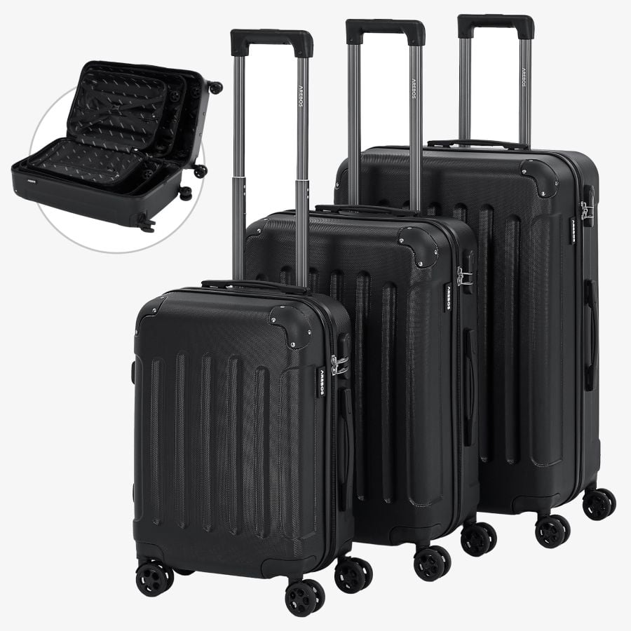 Set de 3 valises de voyage Noir
