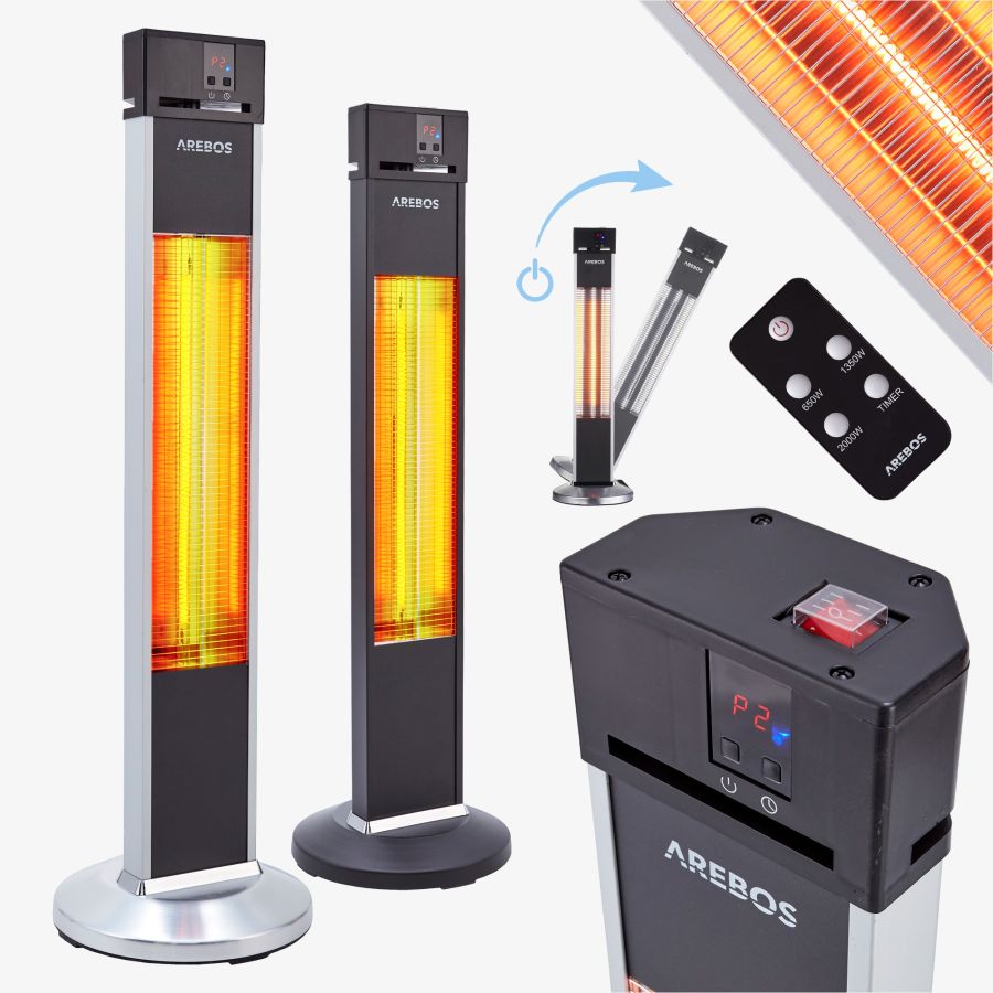 Chauffage de terrasse 2000W - télécommande
