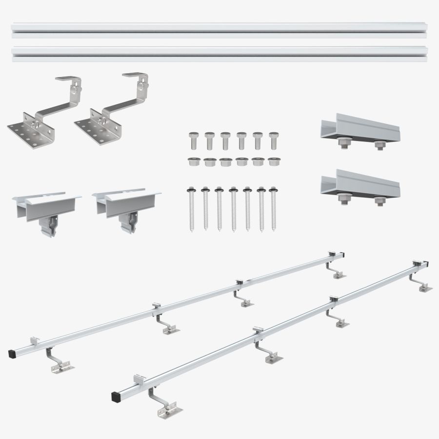 Nuasol Kit de montage pour toit en tuiles - Kit d'extension 1 module