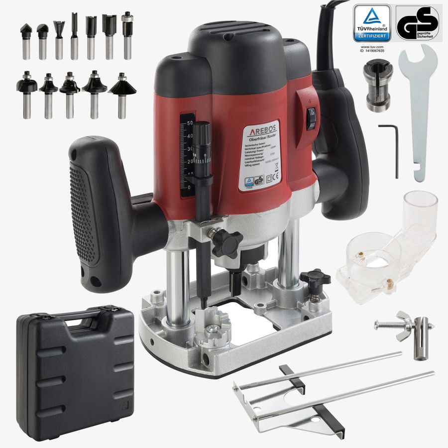 Défonceuse 1200W incl. 12 fraises