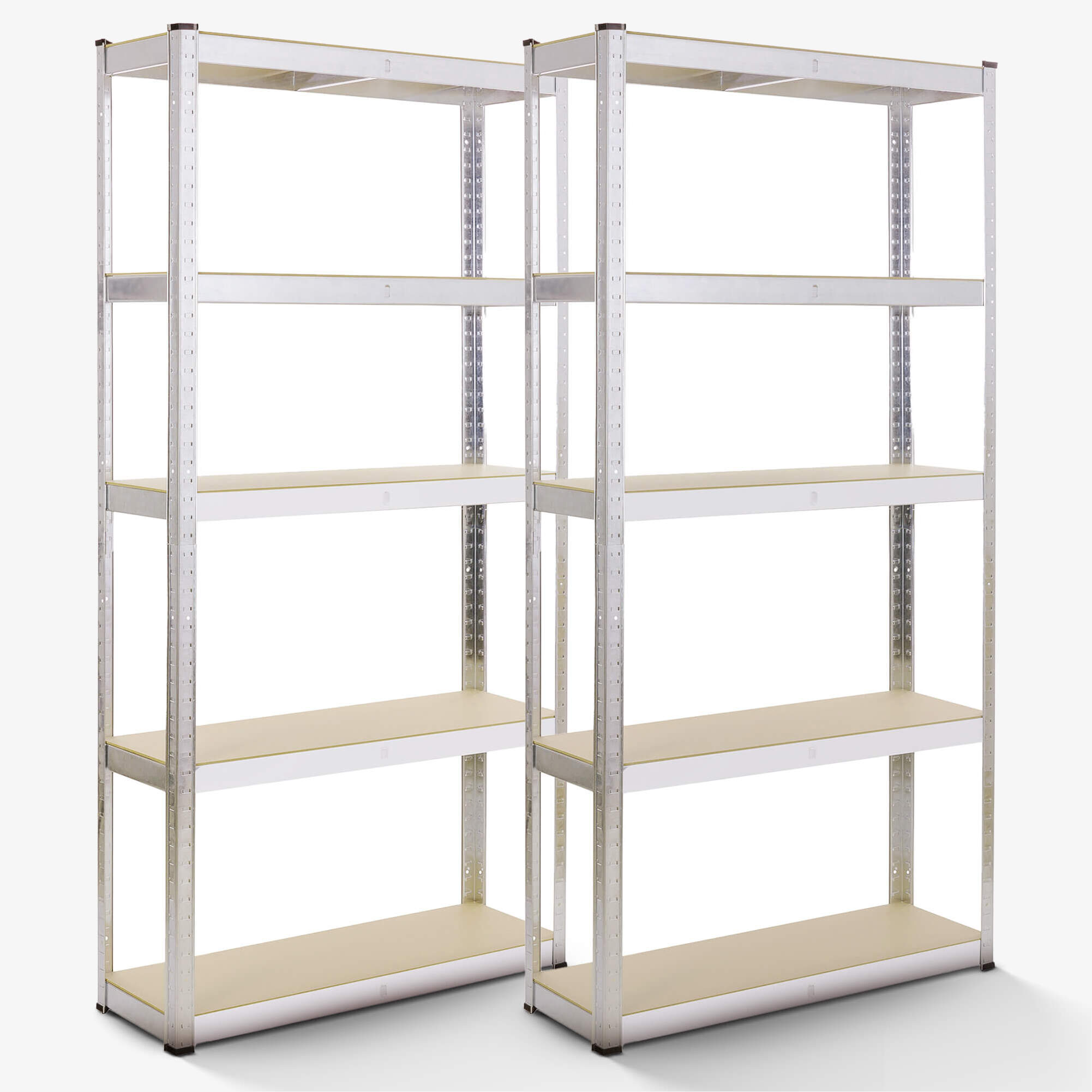 Arebos 2x Étagère Charge Lourde 180 x 90 x 40 cm, Capacité Totale 875 kg - argent